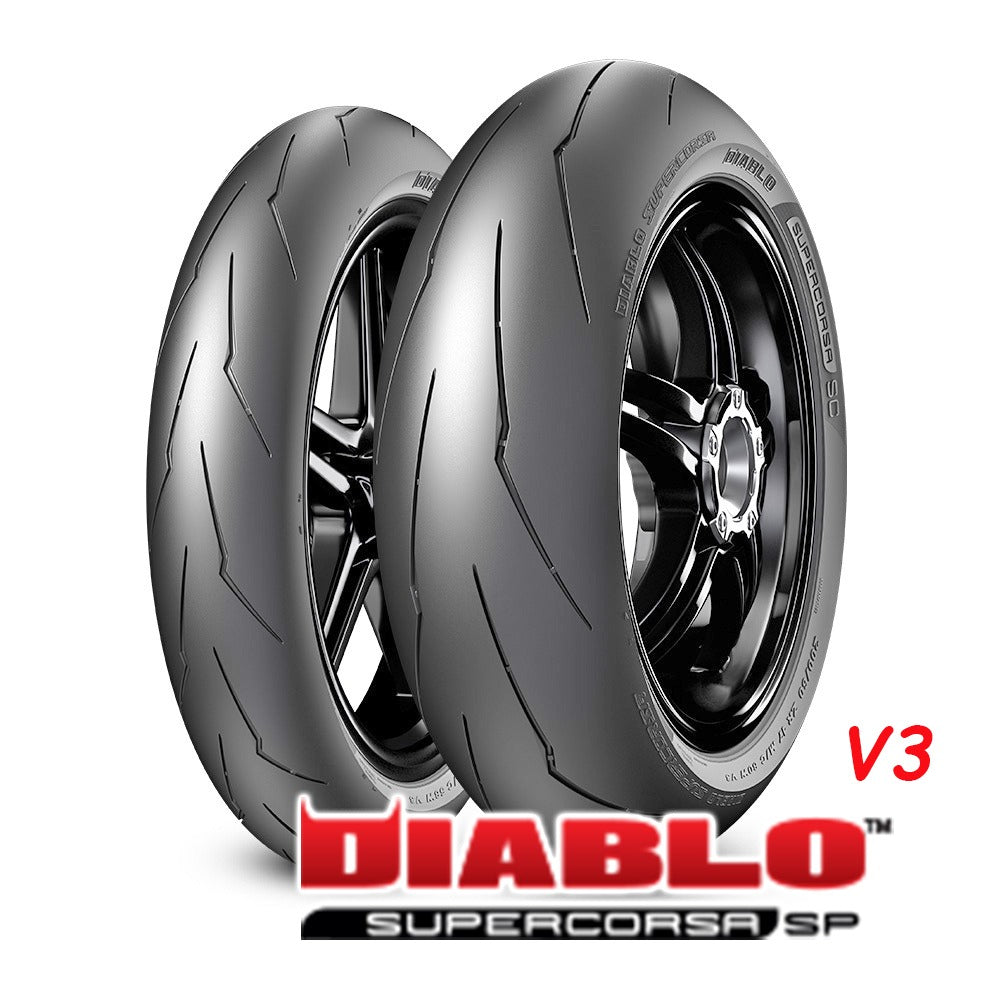 Pneu Moto PIRELLI DIABLO ROSSO II 190/55 ZR17 75W - Pneu Été Haute Adhérence Pour Conduite Sportive