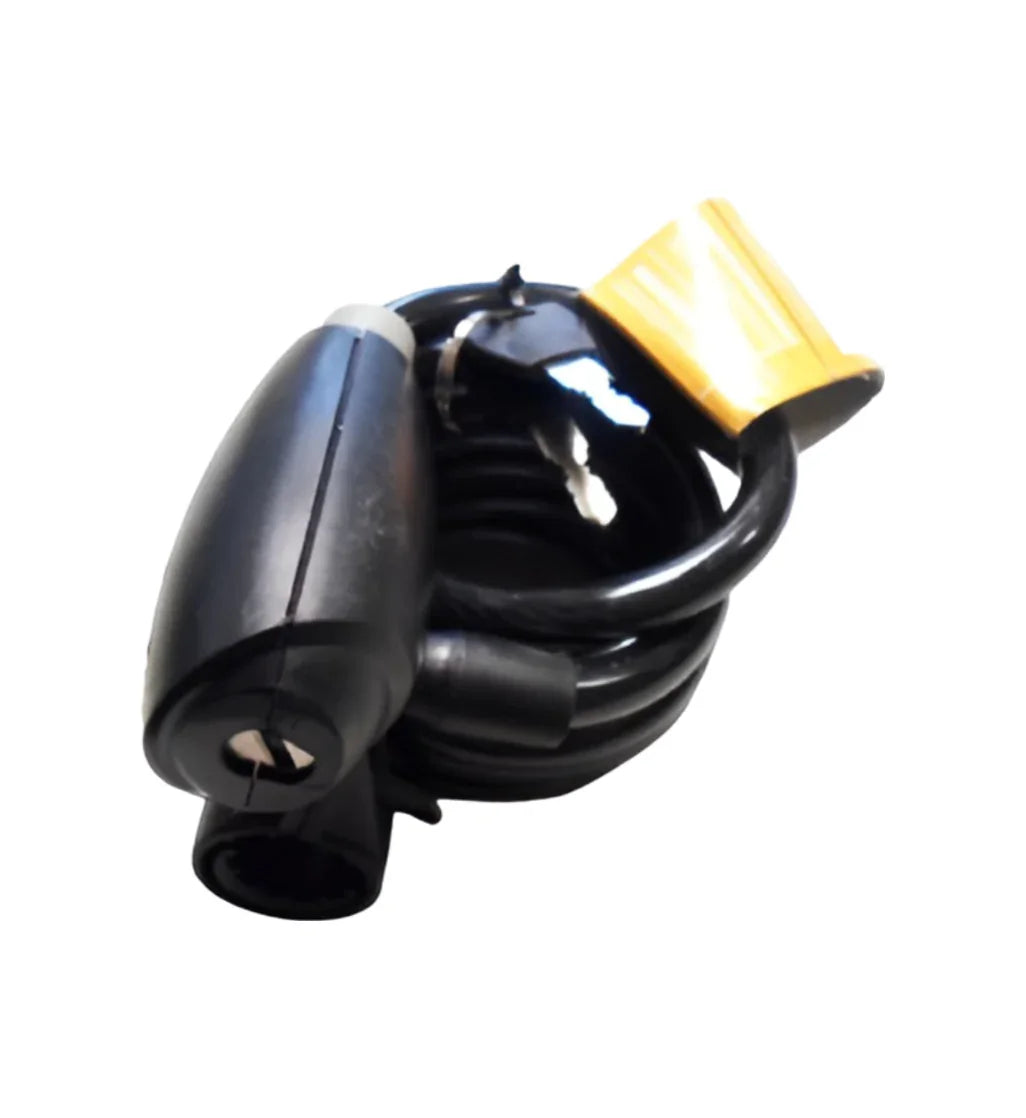 CANDADO DE ESPIRAL NEGRO 12MM - GENERICO - refacciones, llantas y aceites para moto