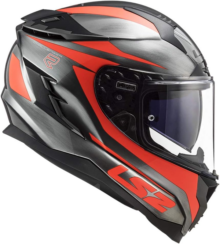 CASCO CERRADO LS2 CHALLENGER CANNON L GRS/NJA FLUO FF327  -DESC-