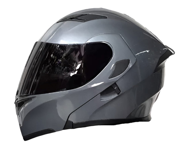 CASCO ABATIBLE R7 M UNSCARRED GRIS/BLANCO