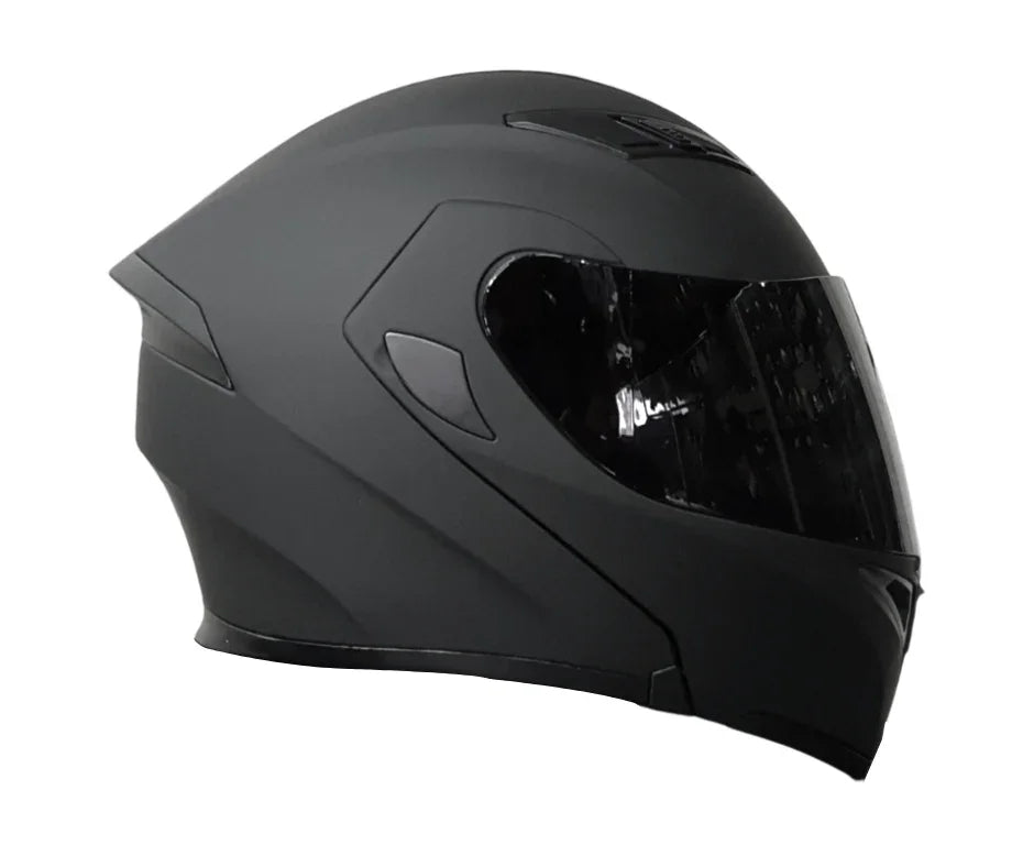 CASCO ABATIBLE R7 XL UNSCARRED NEGRO MATE - GENERICO - refacciones, llantas y aceites para moto