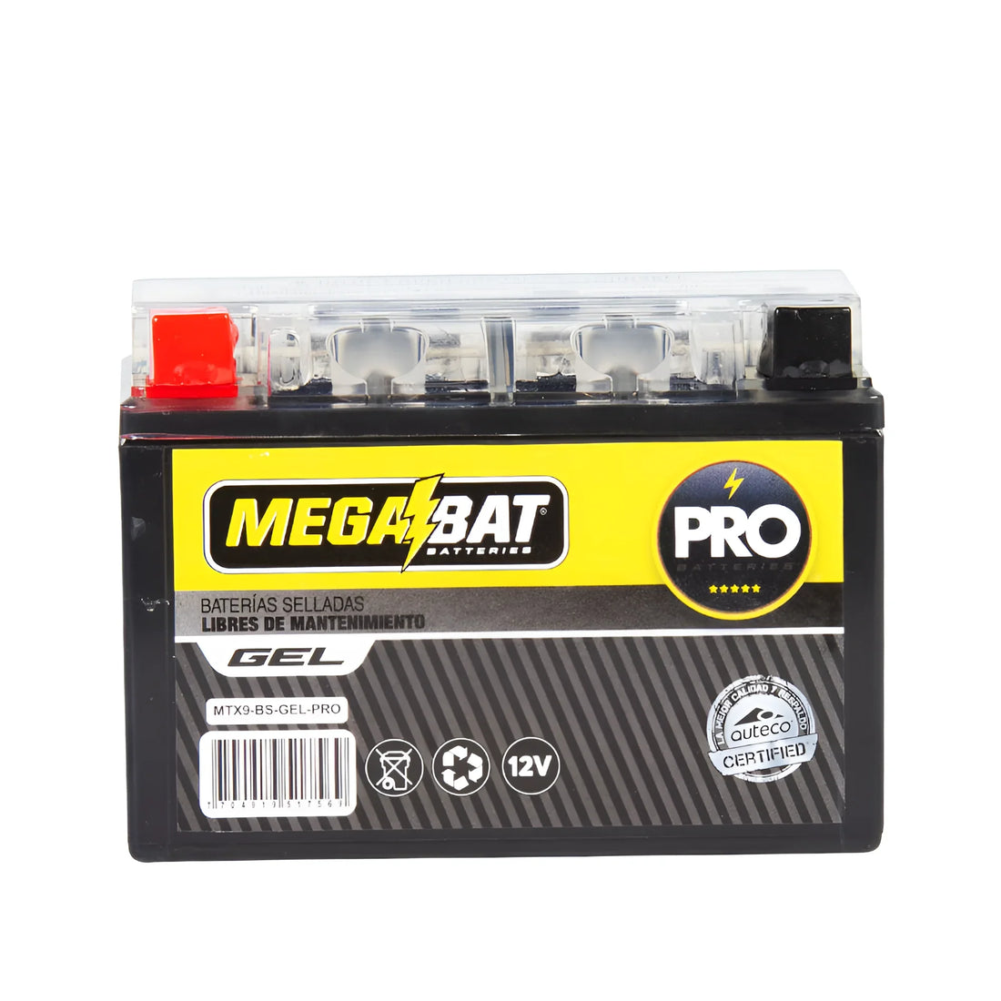 BATERIA MTX9-BS-GEL-PRO - GENERICO - refacciones, llantas y aceites para moto