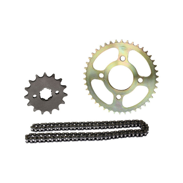 KIT DE SPROCKET F100 DORADO CADENA REFORZADA 428H-124L SPROCKET 42T/15T