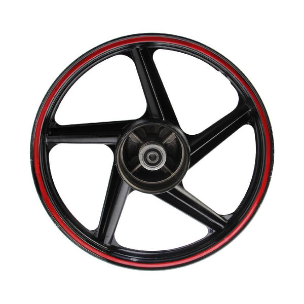 Rin Trasero Negro con Filo Rojo Dt 200 Sport (2017-20) - Ft 180/200 Italika Original