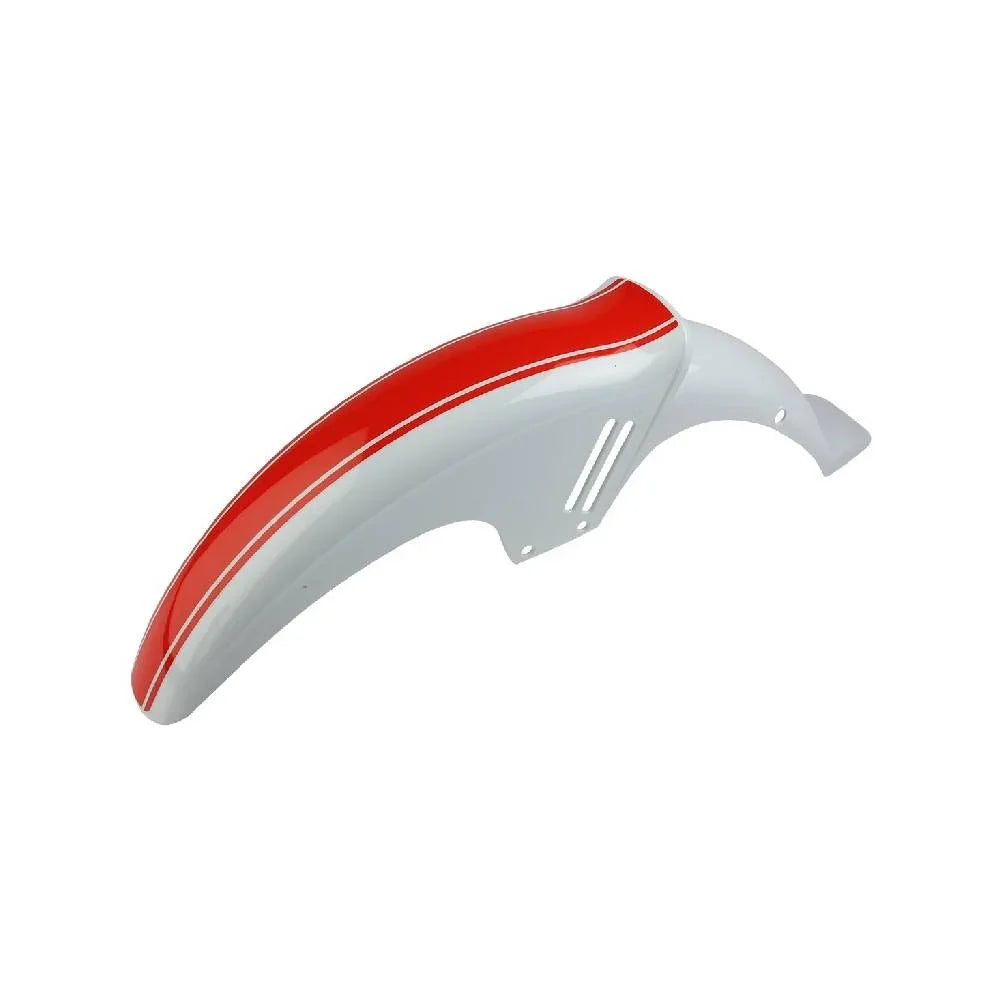 Salpicadera Delantera Blanca/Naranja FT150GTS Italika Original - ITALIKA - refacciones, llantas y aceites para moto