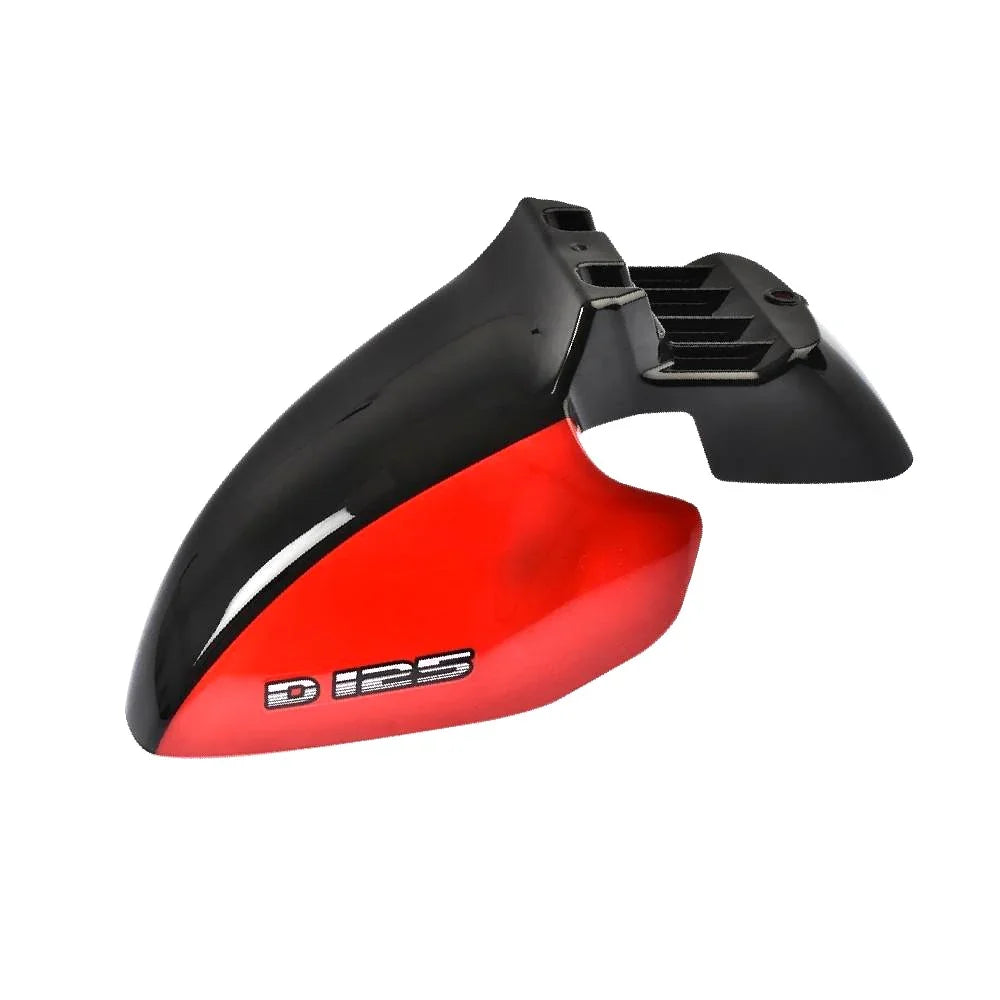 Salpicadera Delantera Negra/Roja D125 Italika Original - ITALIKA - refacciones, llantas y aceites para moto