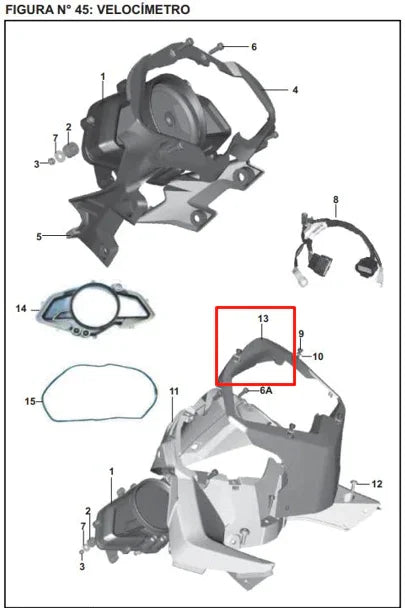 Cubierta de Tablero Pulsar 150/200 AS Bajaj Original - BAJAJ - refacciones, llantas y aceites para moto